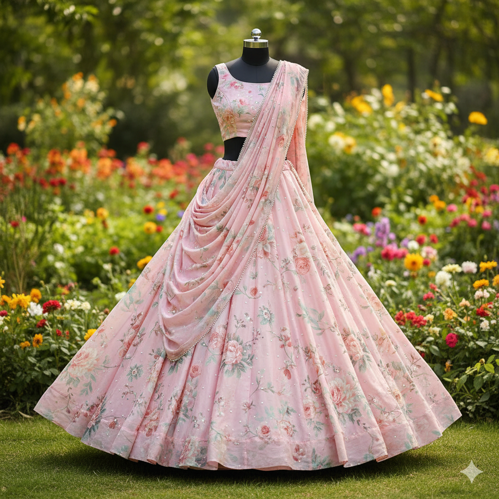 Embroidered Net Saree