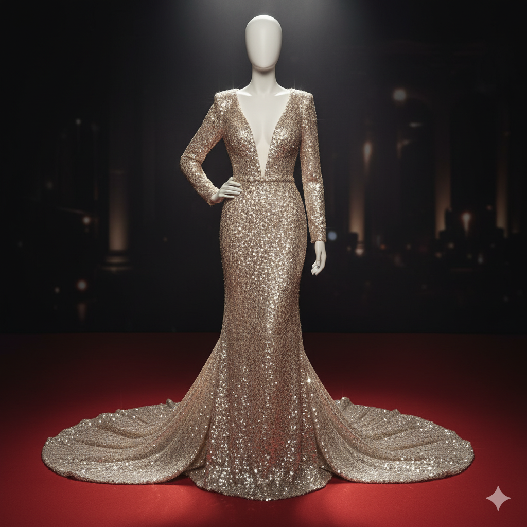 Embroidered Chiffon Saree